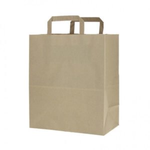 Paper bag - Flat handle - kraft 320x165x390 mm - Pack of 300 pcs