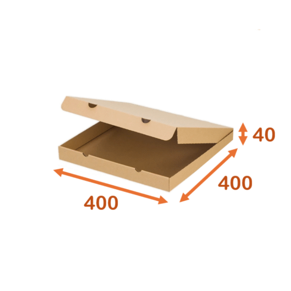 Kraft Pizza box 40 cm Square Corner - Pack of 100 pcs - Image 2