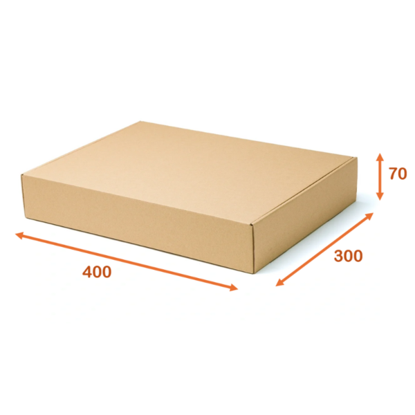 E-Commerce Kraft box 400x300x70 mm - Pack of 100 pcs. - Image 4