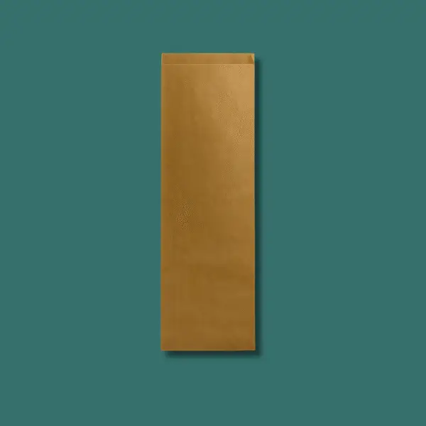 Food Paper bag 130+50x540 mm, Brown kraft - Pack of 500 pcs - Image 2