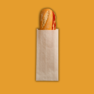 Food Paper bag 110+40x290 mm, White paper - Pack of 500 pcs