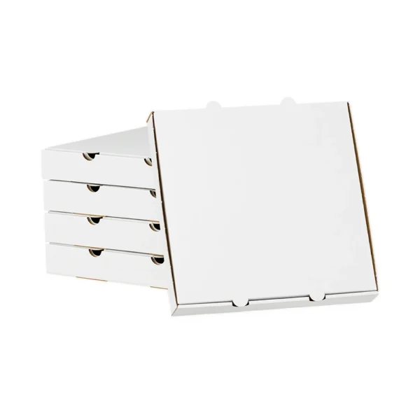 White Pizza box 40 cm Square Corner - Pack of 100 pcs - Image 3
