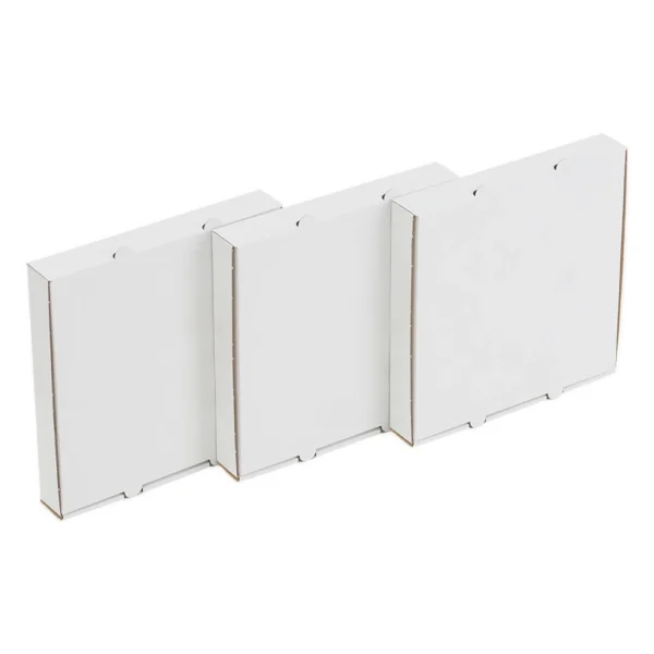 White Pizza box 40 cm Square Corner - Pack of 100 pcs - Image 2