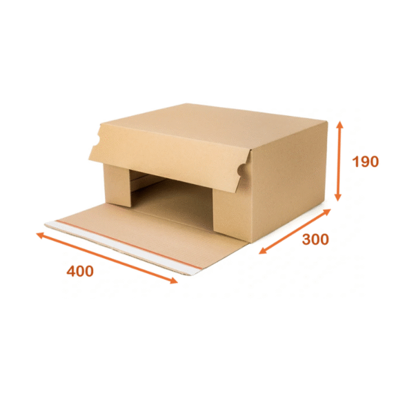 E-Commerce Kraft box 400x300x190 mm – Pack of 90 pcs. - Image 2
