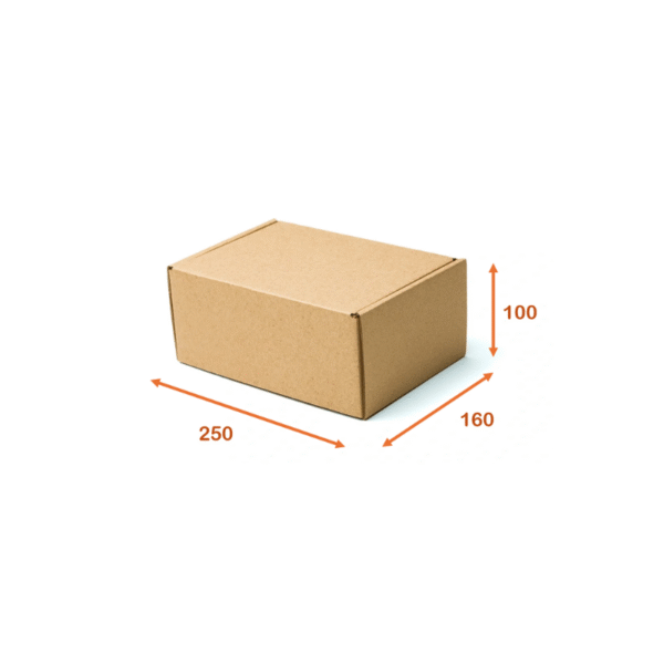 E-Commerce Kraft box 250x160x100 mm - Pack of 240 pcs. - Εικόνα 2