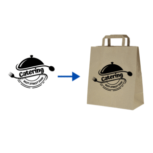 Costumize your Paper bag - Flat handle - Kraft 400x135x310 mm - Pack of 250 pcs